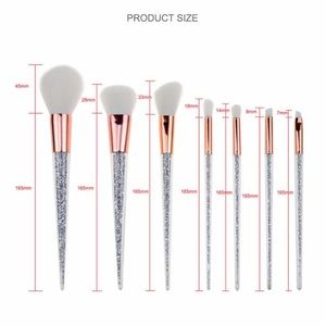 Diamanté Crystals Bling Makeup Brush Set 7 Piece